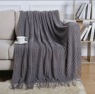 Waffle Stripe 50x60 Inch Throw Blanket