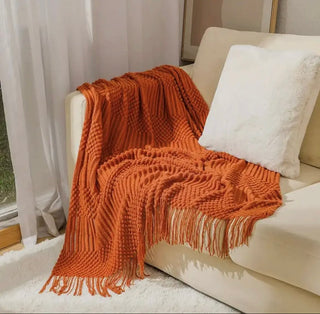 Waffle Stripe 50x60 Inch Throw Blanket